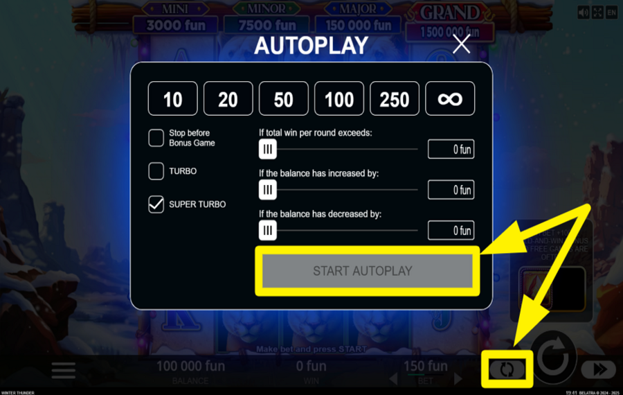Winter Thunder ABILITA RIPRODUZIONE AUTOMATICA.