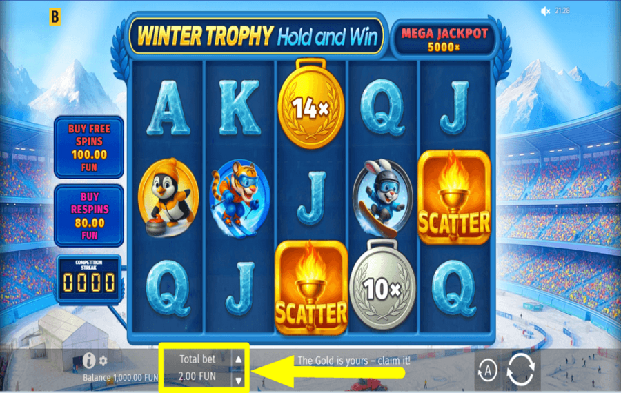 Winter Trophy Hold and Win BESTIMMEN SIE DEN EINSATZ.