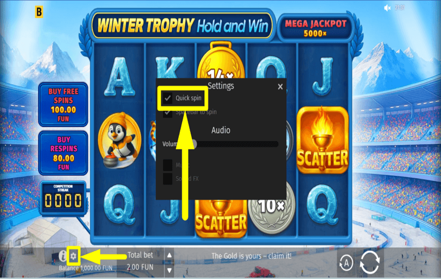 Winter Trophy Hold and Win TURBOMODUS AKTIVIEREN.