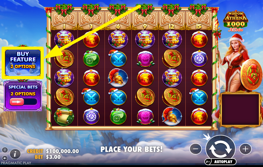 Wisdom of Athena 1000 Xmas КУПИТЬ БЕСПЛАТНЫЕ ВРАЩЕНИЯ.