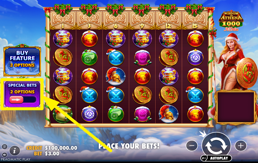 Wisdom of Athena 1000 Xmas ВКЛЮЧИТЕ УВЕЛИЧЕНИЕ СТАВКИ.