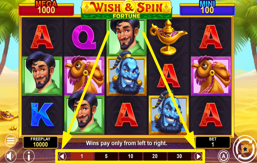 Wish And Spin Fortune DETERMINE A BET VALUE.
