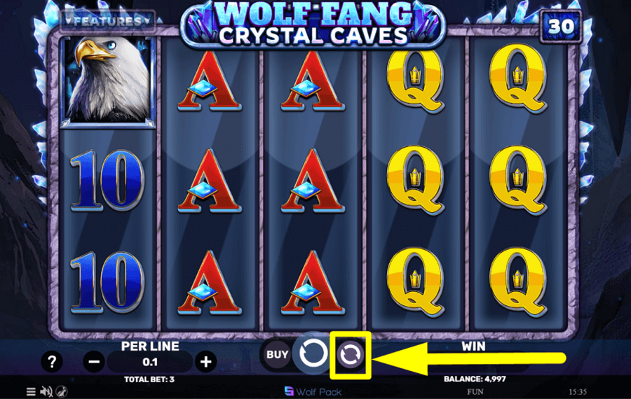 Wolf Fang Crystal Caves AUTORISER LA LECTURE AUTOMATIQUE.