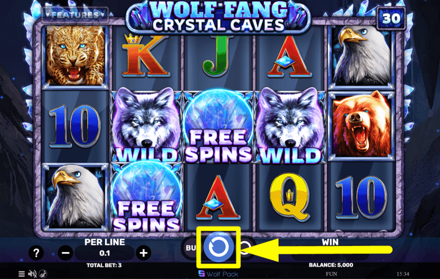 Wolf Fang Crystal Caves IL EST TEMPS DE JOUER.