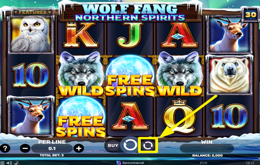 Wolf Fang Northern Spirits CHOISISSEZ LES TOURS AUTOMATIQUES.