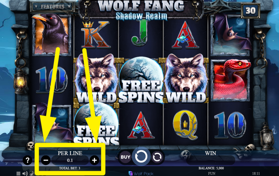 Wolf Fang Shadow Realm PLACEZ VOTRE MISE PAR LIGNE.