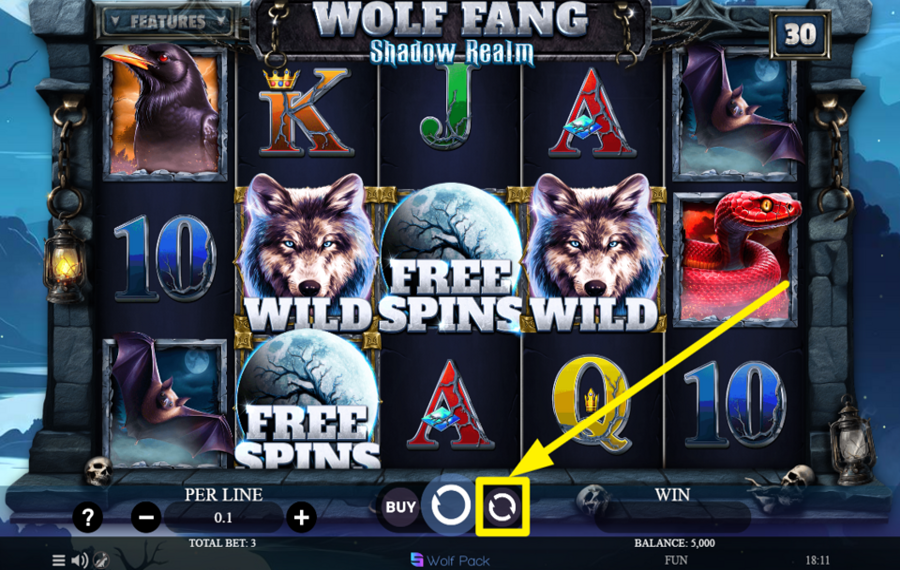 Wolf Fang Shadow Realm CHOISISSEZ LES TOURS AUTOMATIQUES.
