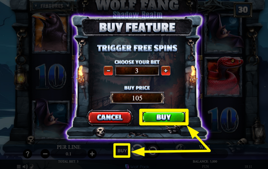 Wolf Fang Shadow Realm DÉCLENCHEZ DES TOURS GRATUITS IMMÉDIATEMENT.