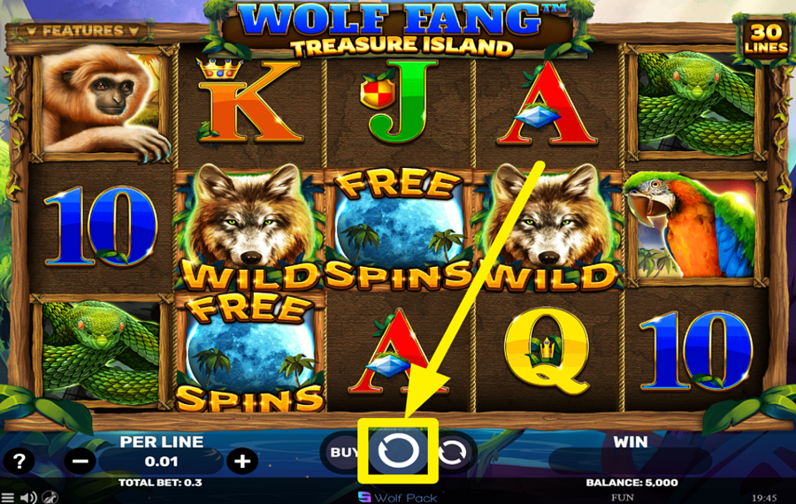 Wolf Fang Treasure Island SPIN FOR VICTORY!