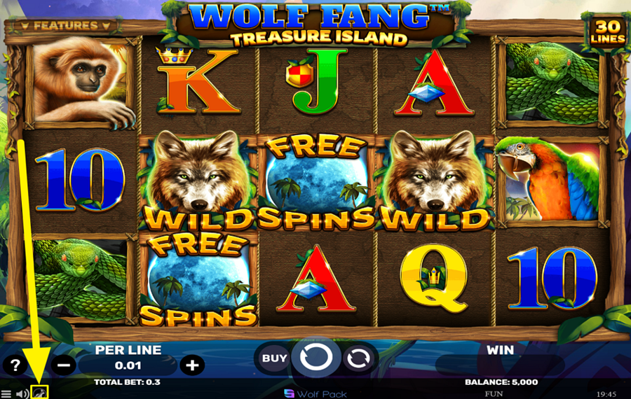 Wolf Fang Treasure Island MAXIMIZE THE SPEED.