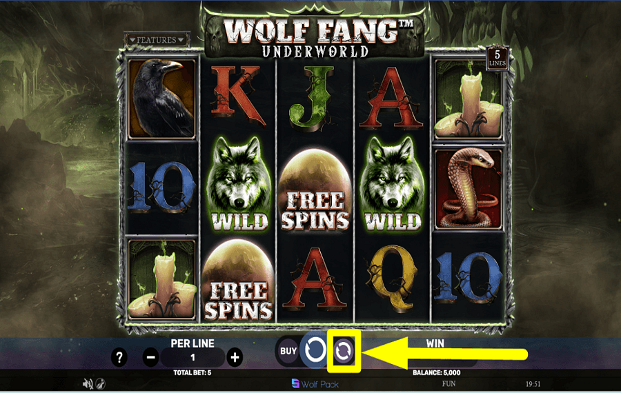 Wolf Fang Underworld AVVIA LA RIPRODUZIONE AUTOMATICA.