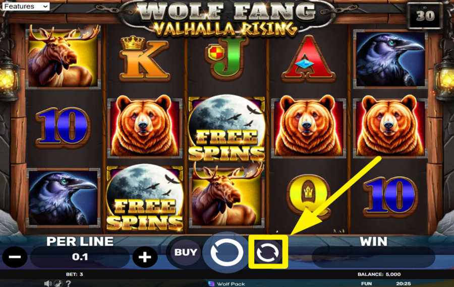 Wolf Fang Valhalla Rising FAITES TOURNER LES ROULEAUX AUTOMATIQUEMENT.