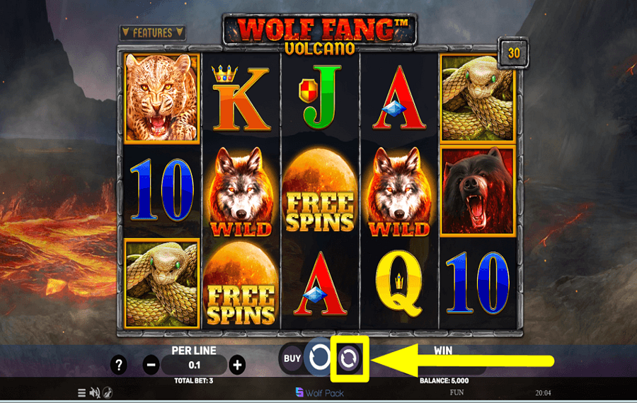 Wolf Fang Volcano PROCEDI AUTOMATICAMENTE.