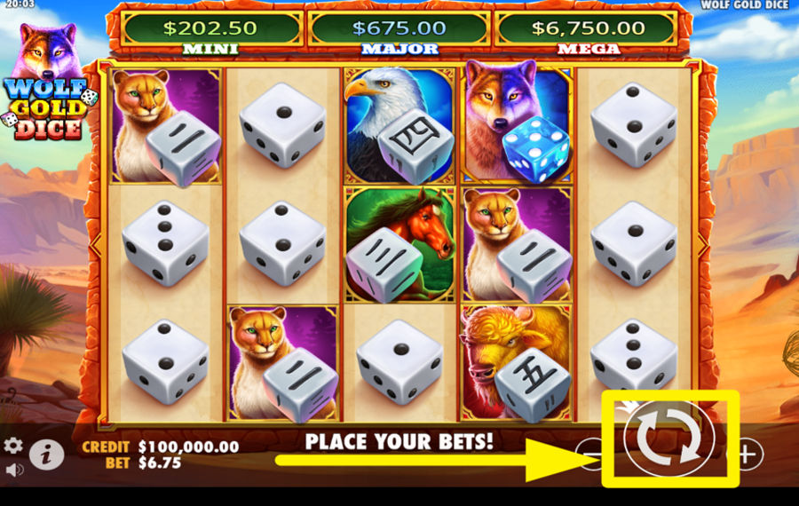 Wolf Gold Dice ¡GIRA PARA TENER ÉXITO!