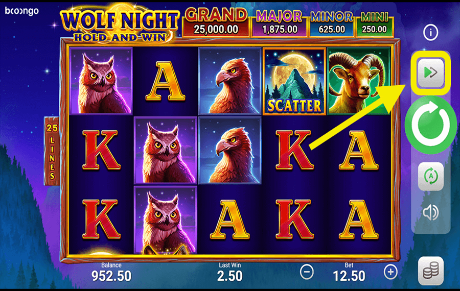 Wolf Night Using the optional “Turbo” feature.