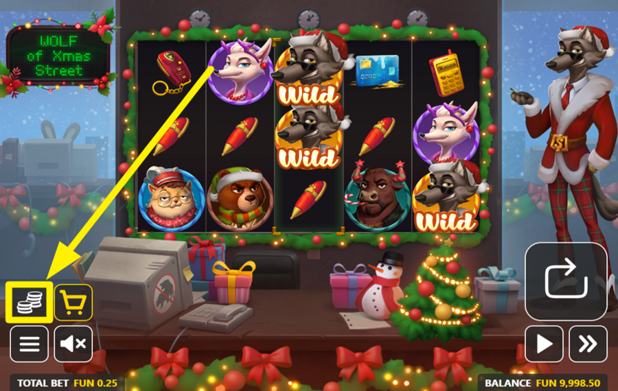 Wolf of Xmas Street MODIFICA L'IMPORTO DELLA TUA SCOMMESSA.