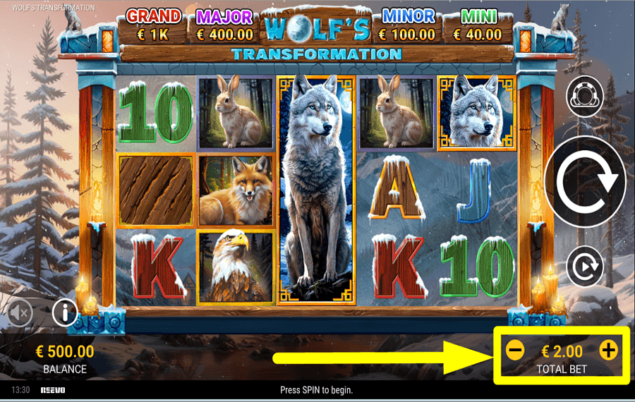 Wolfs Transformation PLACE YOUR WAGER.