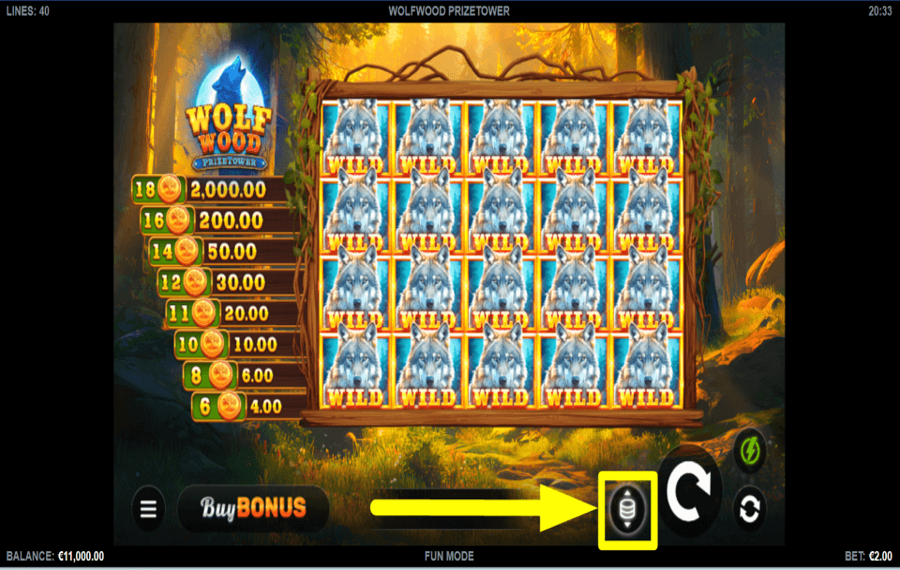 WolfWood PrizeTower DECIDE THE STAKE.