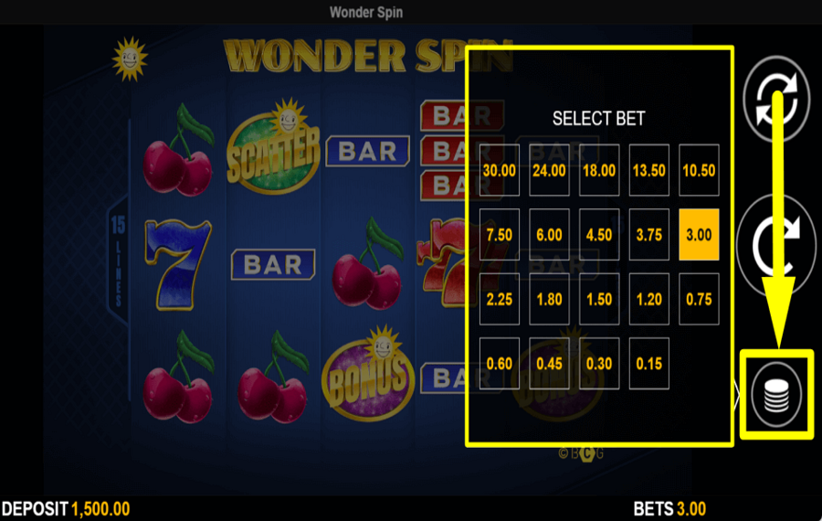 Wonder Spin WÄHLEN SIE IHREN EINSATZ.