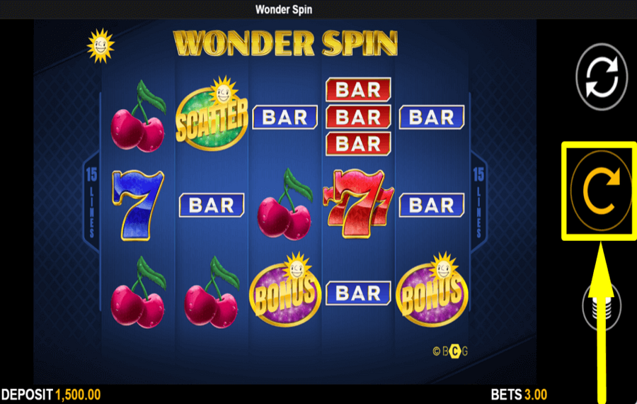 Wonder Spin STREBEN SIE NACH BELOHNUNGEN.