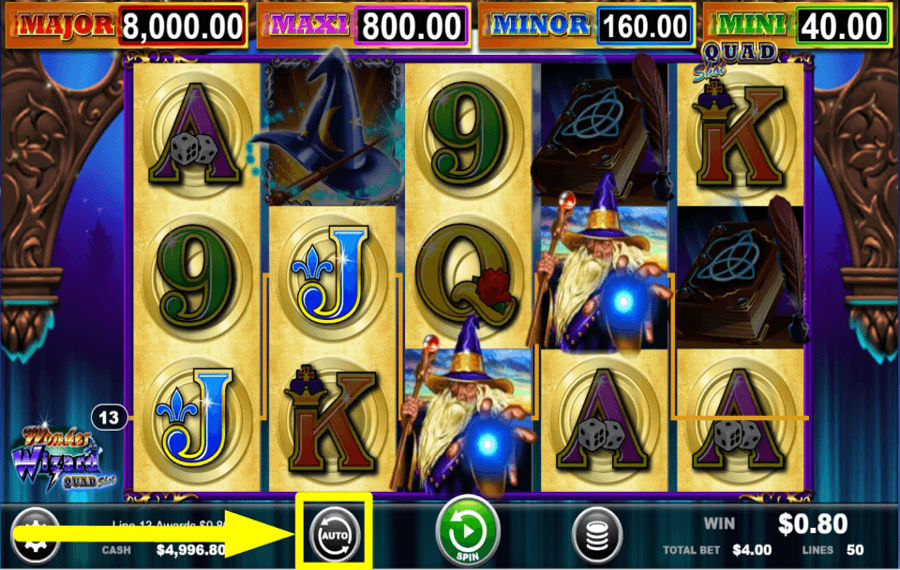 Wonder Wizard Quad ИСПОЛЬЗУЙТЕ АВТОВОСПРОИЗВЕДЕНИЕ.