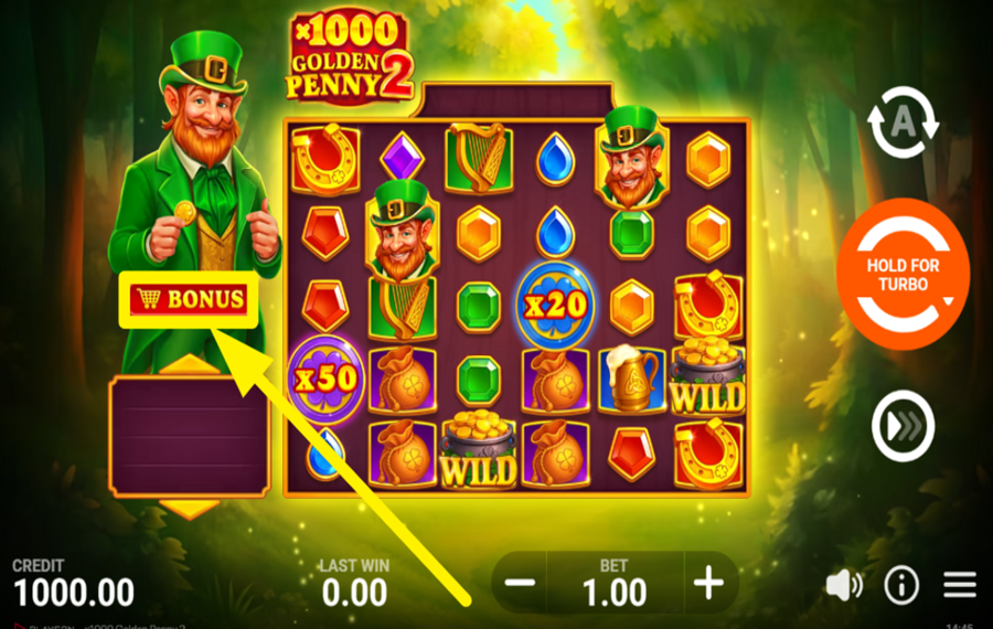 X1000 Golden Penny 2 GRAB A BONUS!