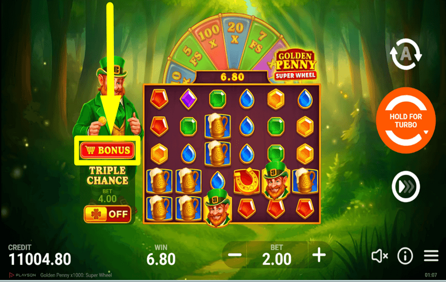 x1000 Golden Penny Super Wheel COGLI LE CURVE EXTRA.