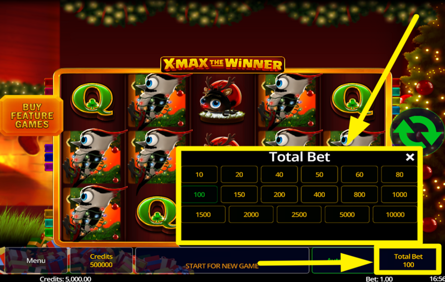 X Max the Winner ИЗМЕНИТЕ СУММУ СТАВКИ.