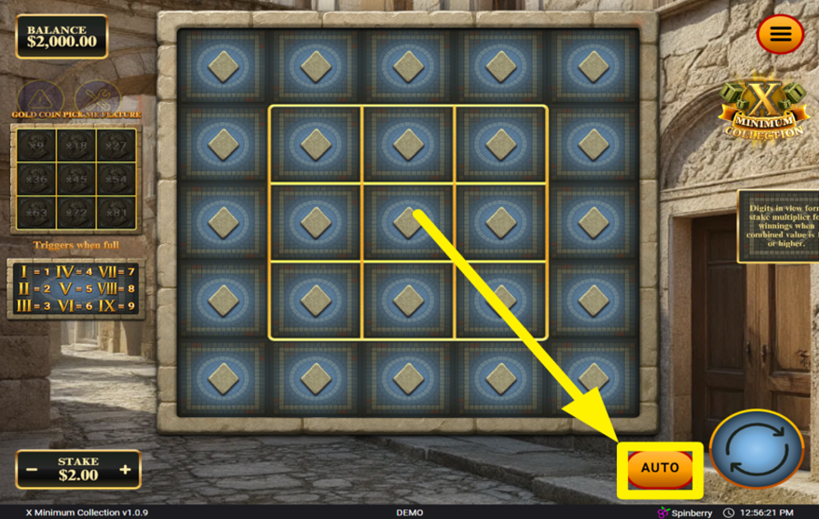 X Minimum Collection ВЫБЕРИТЕ АВТОМАТИЧЕСКИЕ ВРАЩЕНИЯ.