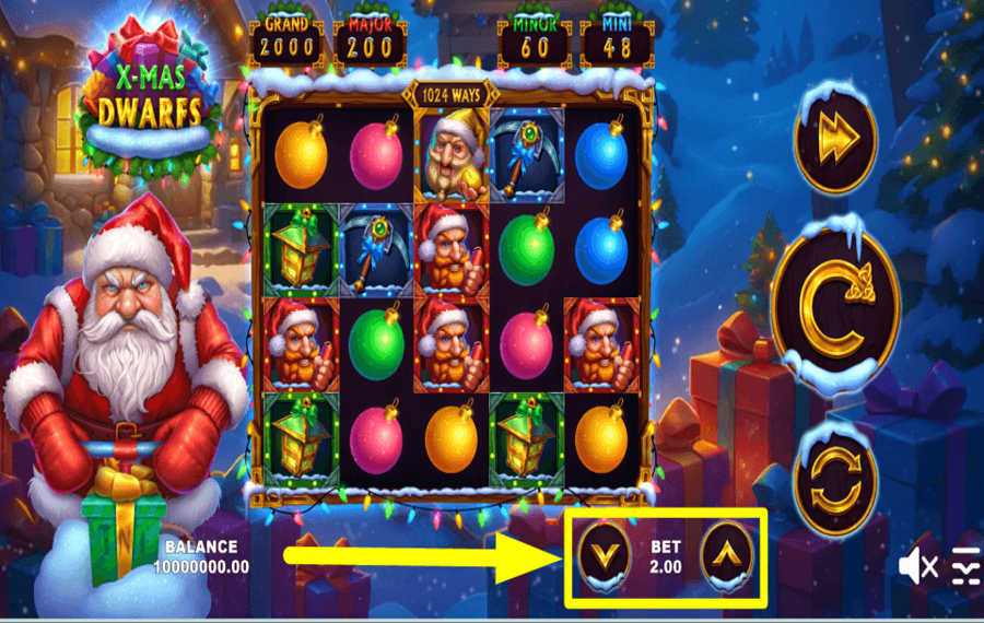 Xmas Dwarfs DETERMINAR LA APUESTA.