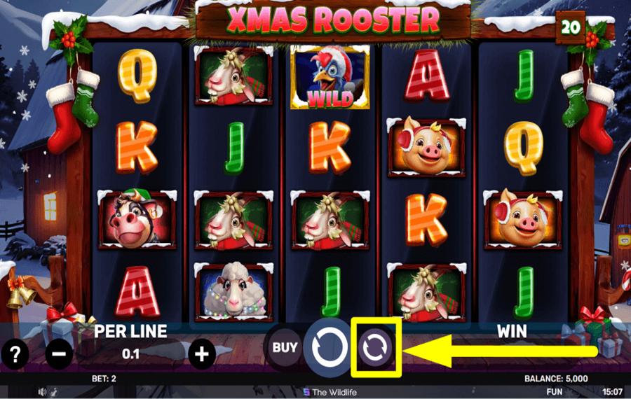 Xmas Rooster LANCEZ DES TOURS AUTOMATIQUES.