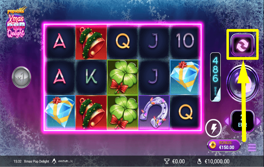 XmasPop Delight ВЫБИРАЙТЕ АВТОМАТИЧЕСКИЕ ВРАЩЕНИЯ.