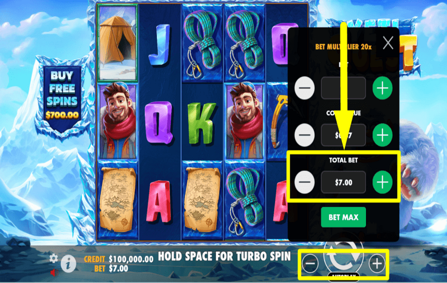 Yeti Quest PLACE YOUR BET.