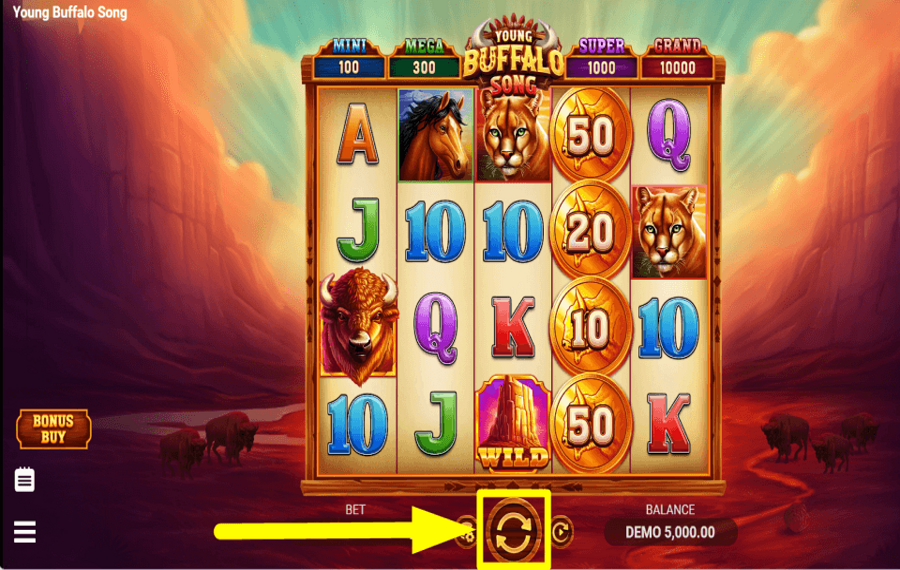 Young Buffalo Song STARTEN SIE DAS SPIEL.