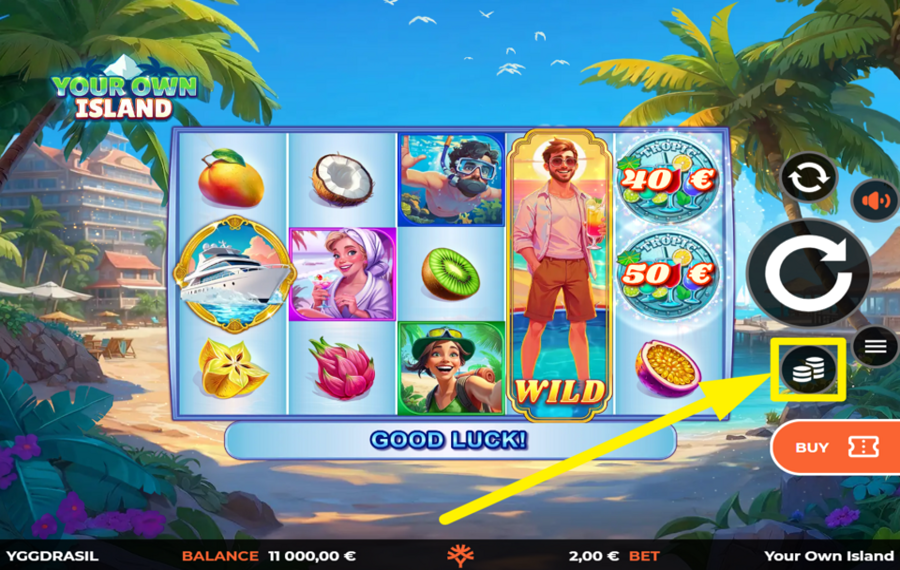 Your Own Island ATTRIBUER UNE VALEUR DE PARI.