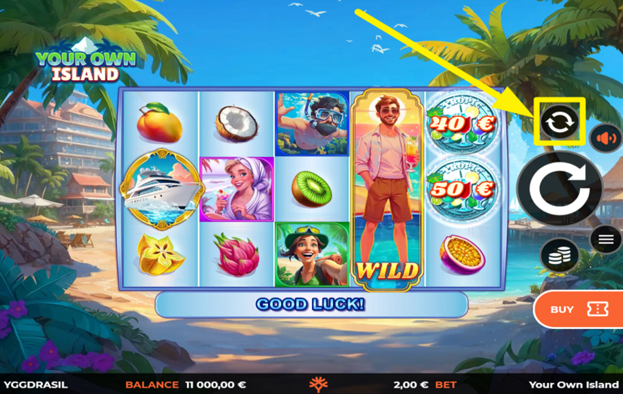 Your Own Island ACTIVER LA LECTURE AUTOMATIQUE.