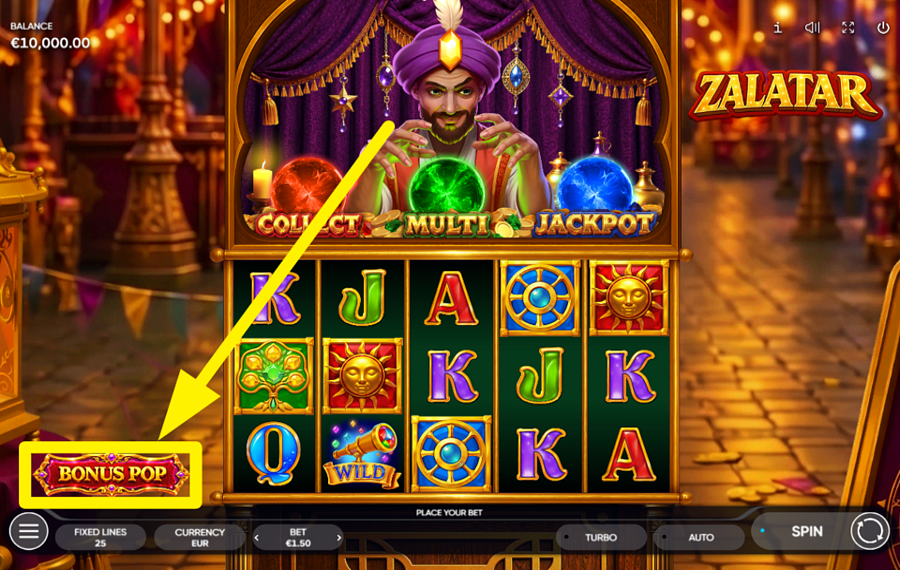 Zalatar UNLOCK THE BONUS GAME.