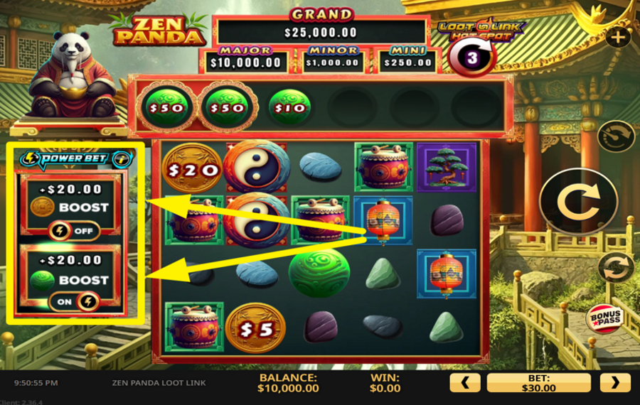 Zen Panda Loot Link CHOOSE FROM EXTRA BET OPTIONS.