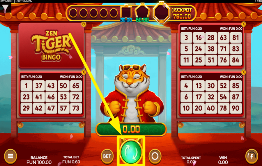 Zen Tiger Bingo CHE IL DIVERTIMENTO ABBIA INIZIO!