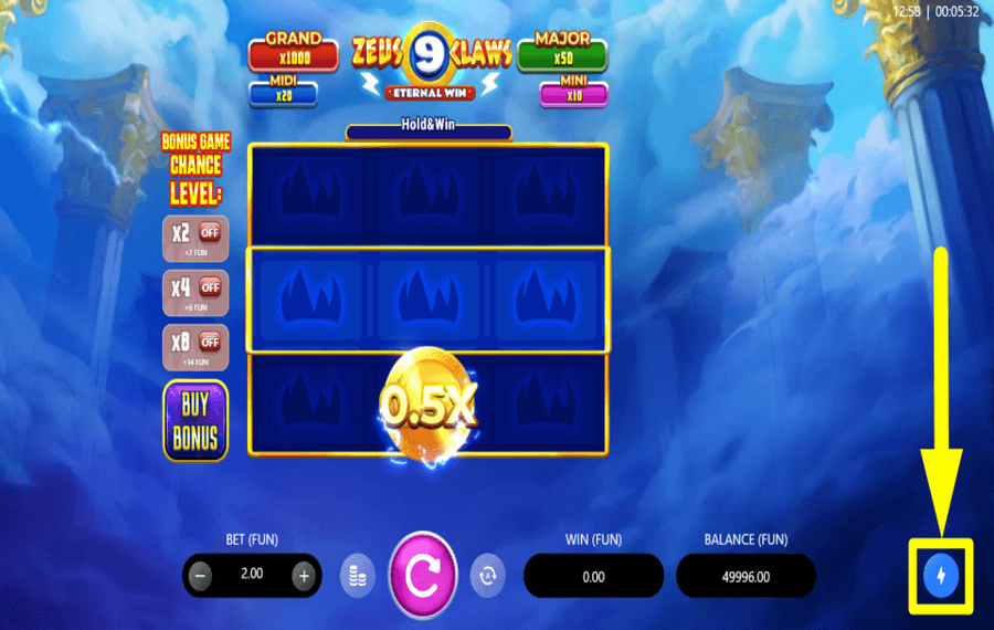 Zeus Claws Eternal Win Контролируйте темп.