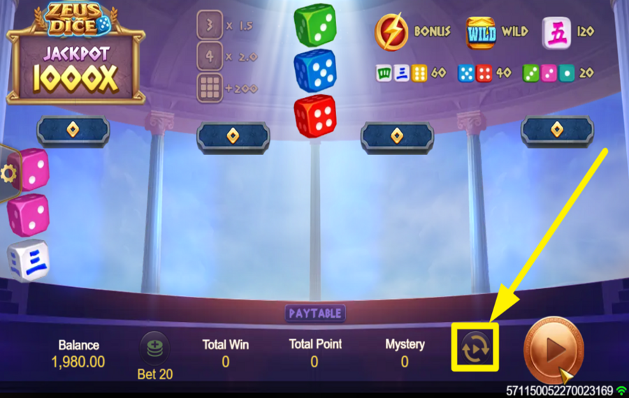 Zeus Dice UTILIZE AUTOPLAY.