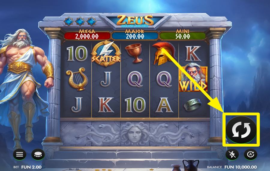 Zeus Divine Riches SPIN THE REELS.
