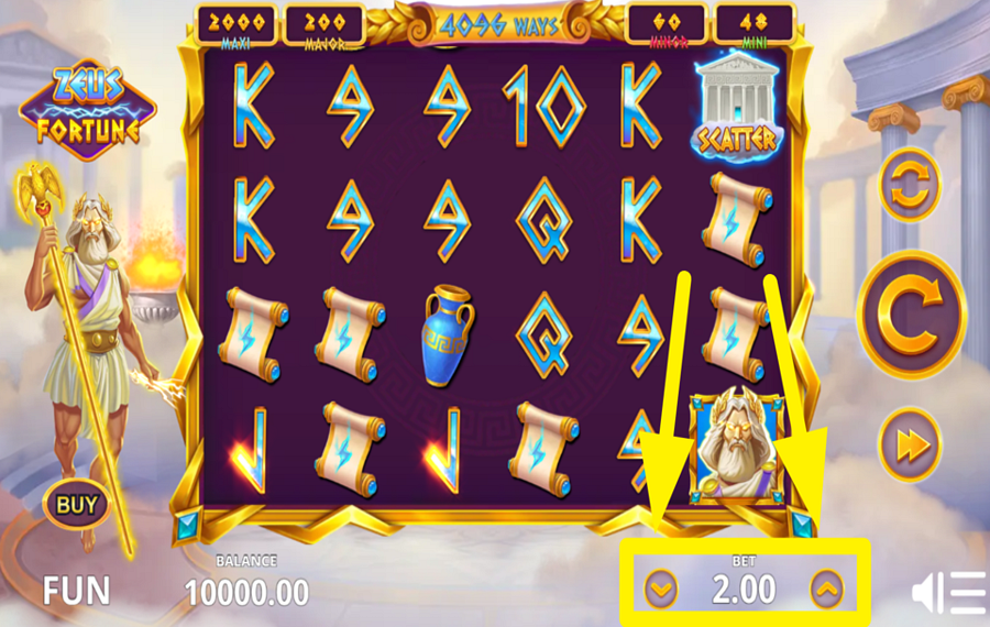 Zeus Fortune ВЫБЕРИТЕ ОБЩУЮ СТАВКУ.
