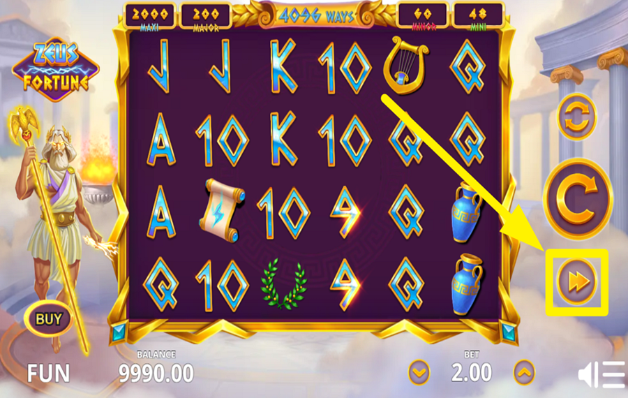 Zeus Fortune ИЗМЕНИТЕ СКОРОСТЬ.