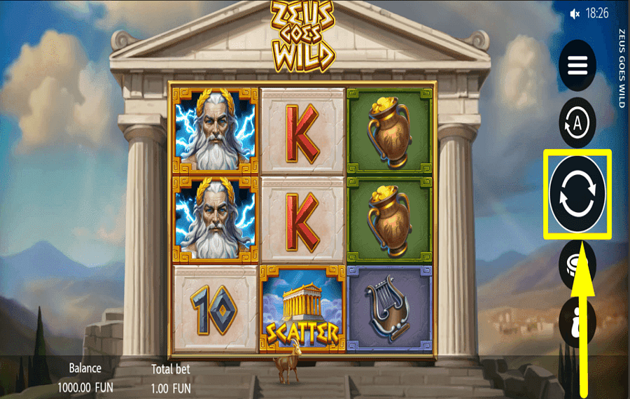 Zeus Goes Wild COMIENZA EL JUEGO.