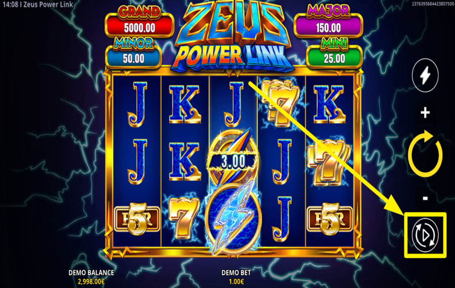 Zeus Power Link USE AUTOMATED SPINS.