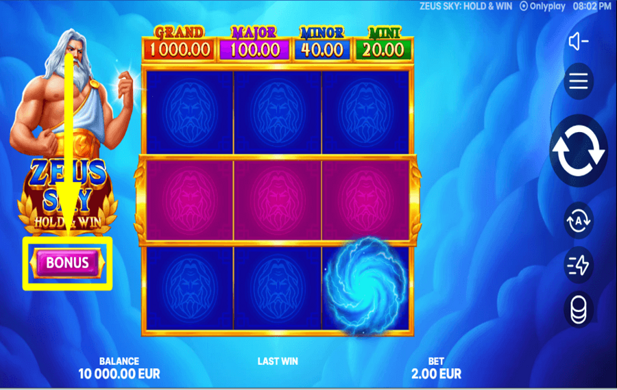 Zeus Sky Hold and Win ВОСПОЛЬЗУЙТЕСЬ БОНУСОМ.
