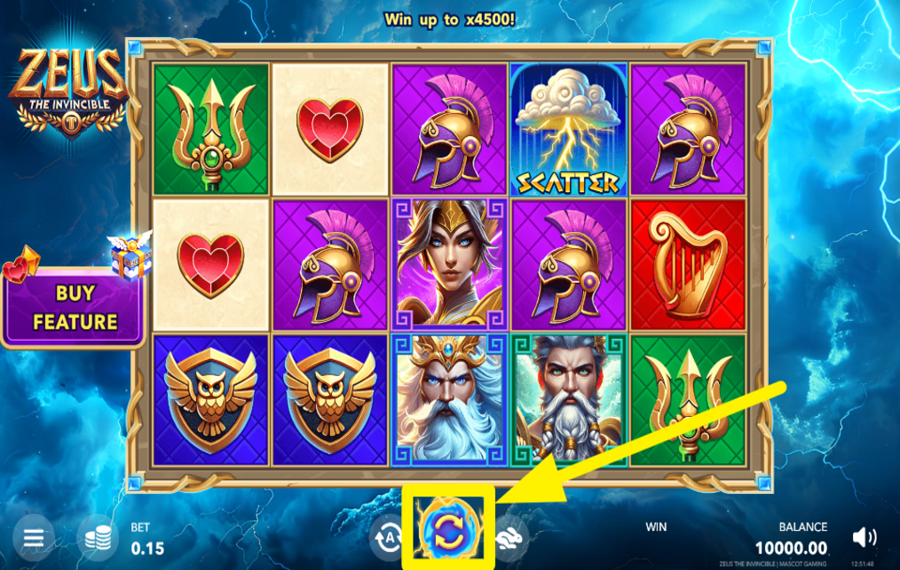 Zeus the Invincible SPIN FOR VICTORY!