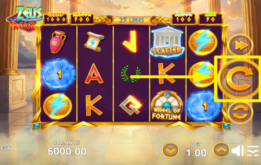 Zeus Treasures LANCEZ-VOUS DANS VOTRE JEU !