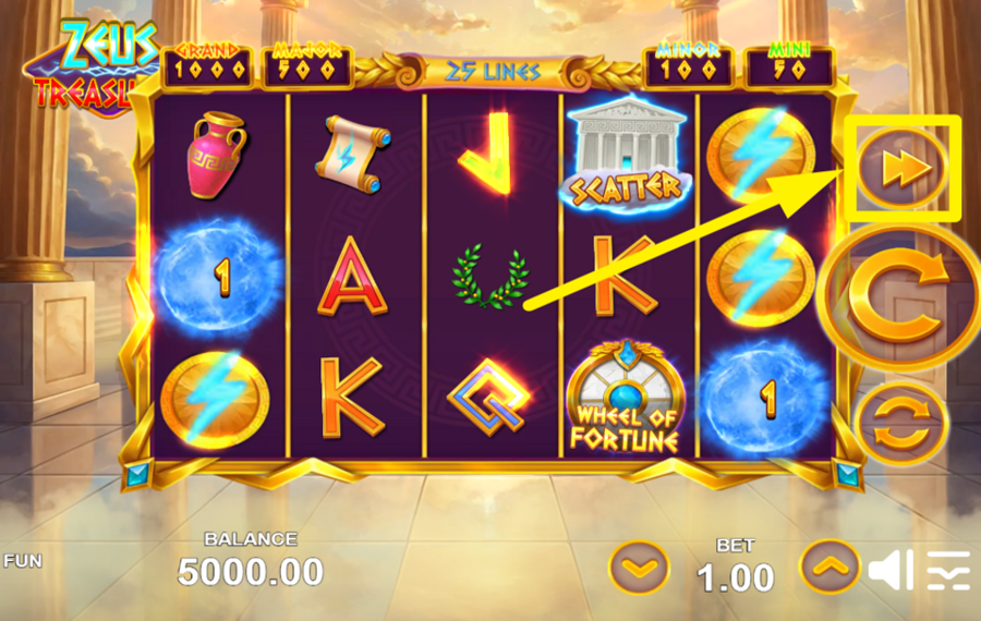 Zeus Treasures AMPLIFIEZ LE JEU.